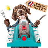 KADTC U.S. Brand & Design -2 Levels of Challenge Large Size Paw-Activated Rolling Food Puzzles Feeder Dog Puzzle Toy for Medium/Large Dogs Aggressive Chewers Mental Stimulation Treat Slow Dispenser